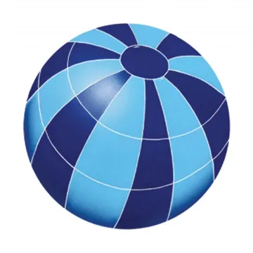 Artistry In Mosaics Beach Ball Blue Porcelain Pool Design 11"