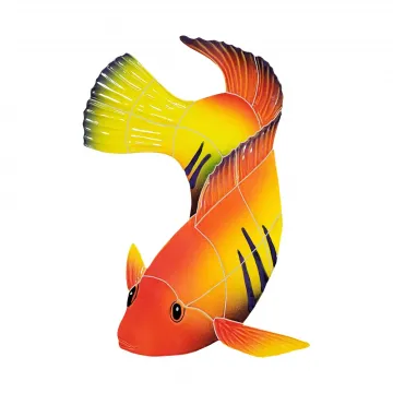 Artistry In Mosaics Flame Angelfish Left Porcelain Pool Design 14" x 11"