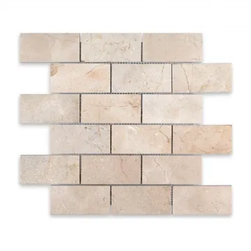 Crema Marfil Polished Marble Brick 2x4 Mosaic