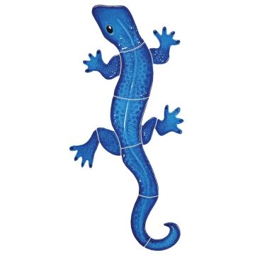 Artistry In Mosaics Gecko Blue Porcelain Pool Design 10" x 5"