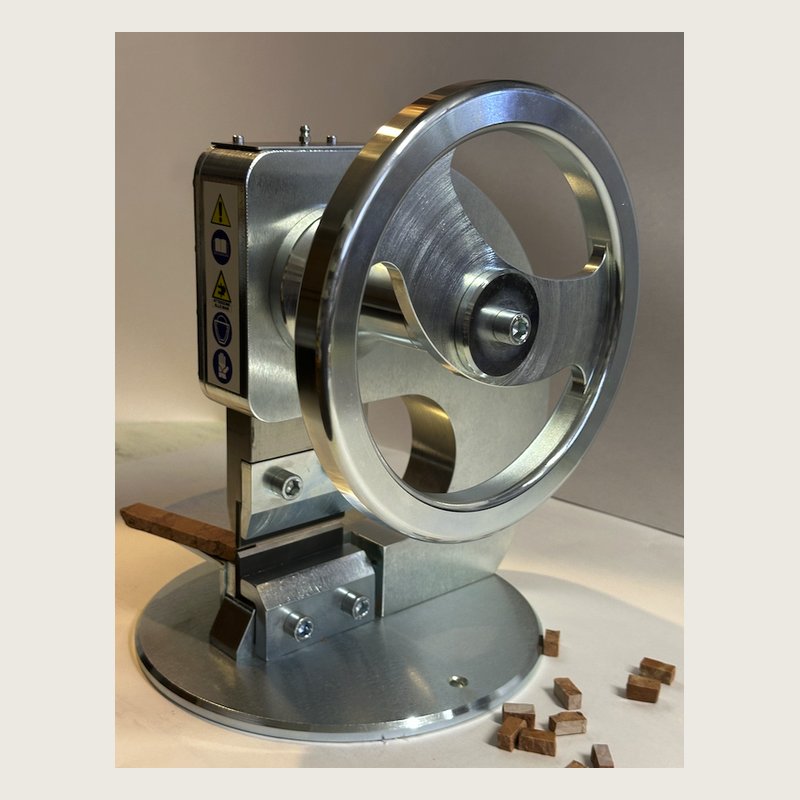 Mosaic Master Italian mosaic chopping machine with dual steel and Widia blades