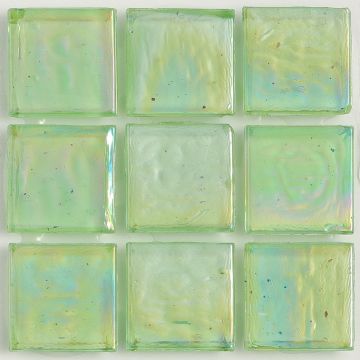 American Glass Mosaics Huron Tourmaline Iridescent Glass Tile 1" x 1"
