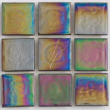 Huron Ironstone Iridescent Glass Tile