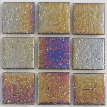 Huron Ironstone Sand Iridescent Glass Tile