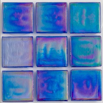 Huron Lapis Iridescent Glass Tile