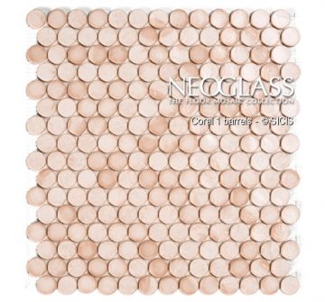 Sicis NeoGlass Barrels Coral 1
