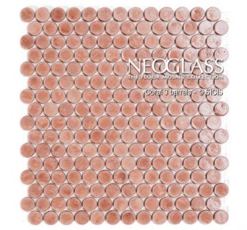 Sicis NeoGlass Murano Barrels Coral 3