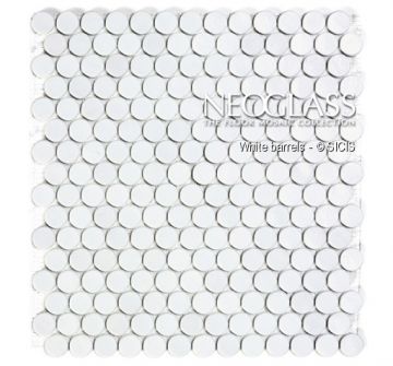 Sicis NeoGlass Murano Barrels White